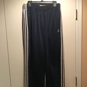 Adidas navy blue track pants large